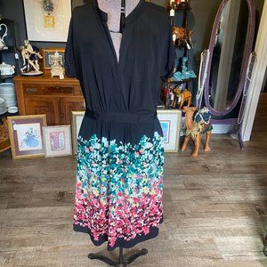 Gap Size Large Floral Belted Midi Dress